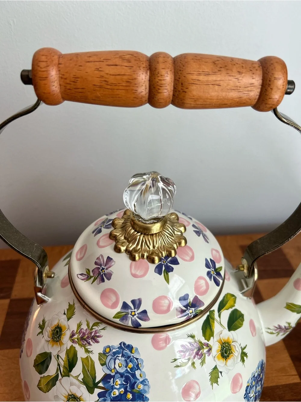 Wildflowers Pink 3 Qt. tea Kettle